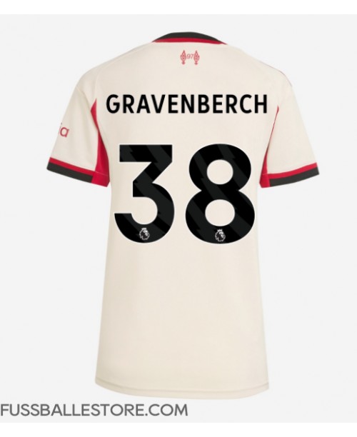 Günstige Liverpool Ryan Gravenberch #38 Auswärtstrikot Damen 2025-26 Kurzarm Günstige Liverpool Ryan Gravenberch #38 Auswärtstrikot Damen 2025-26 Kurzarm